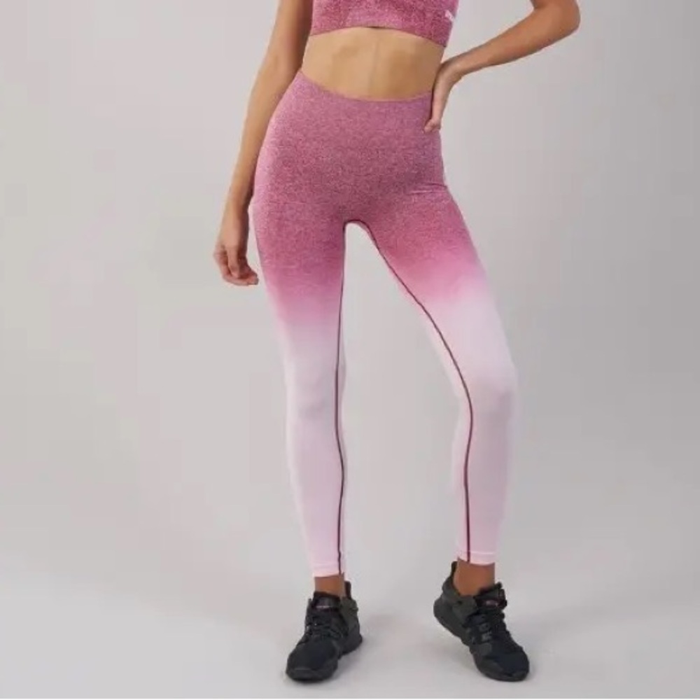 🦈 Gymshark Pink Ombre Seamless Leggings